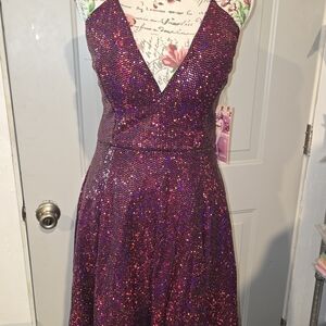 Purple Shiny Beautiful Dress